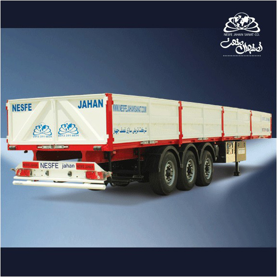 تریلر کف لبه دار سه محور